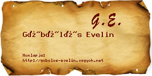 Göbölös Evelin névjegykártya